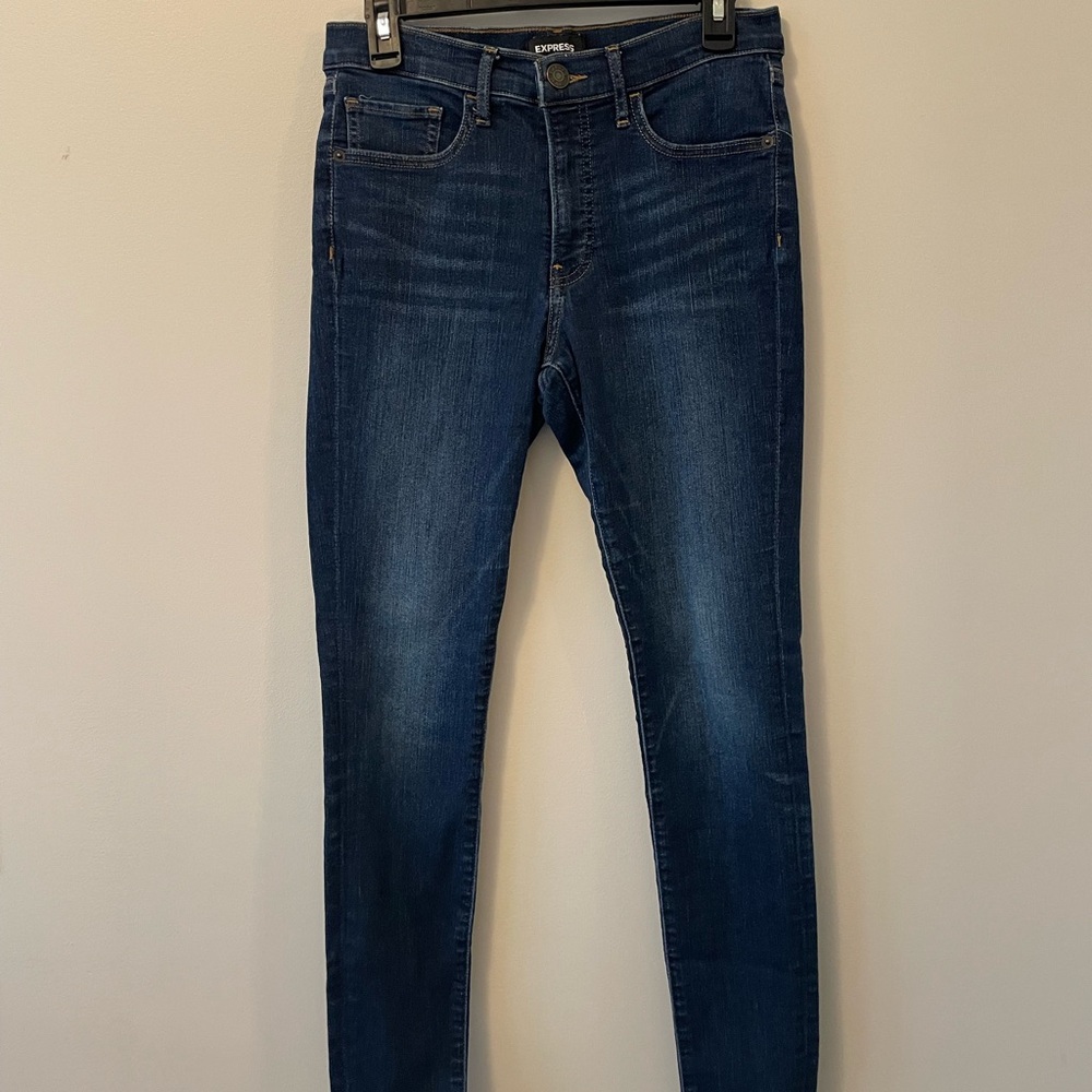 Express Midnight Blue Skinny Jeans Size 4